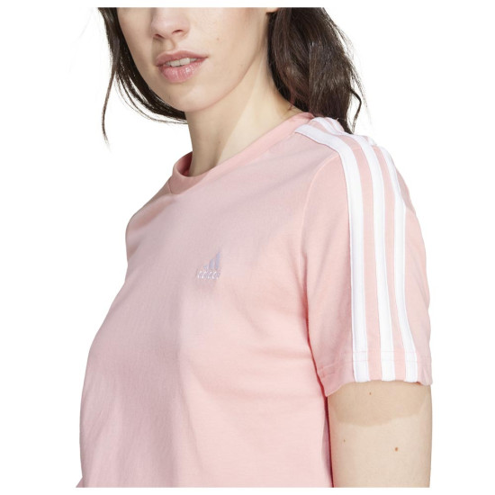 Adidas Γυναικεία κοντομάνικη μπλούζα Essentials Slim 3-Stripes Tee
